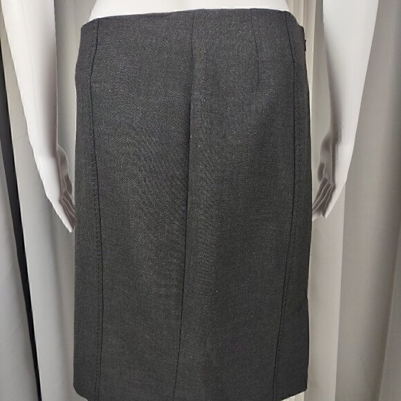 Ann Taylor LOFT Petites Women's Dark Gray To Black Lined Pencil Skirt Size 6P - Picture 4 of 11